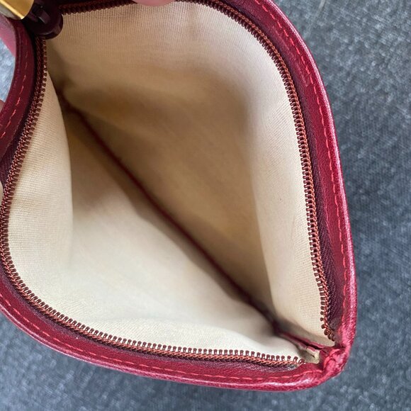 Loewe Anagram Red Calfskin Leather Pouch - Picture 6 of 10